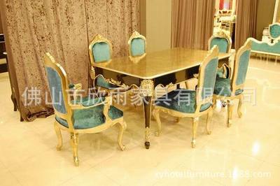 欣雨家具 匠心打造雕花貼金箔實(shí)木餐桌椅，點(diǎn)亮酒店與豪宅空間